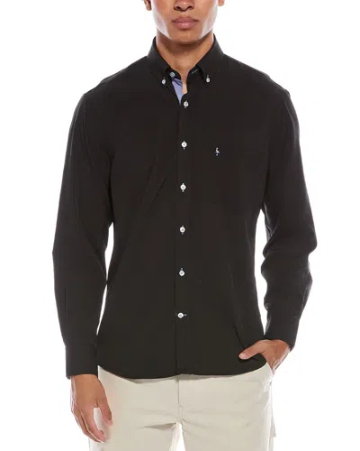 Tailorbyrd Solid Melange Performance Shirt In Black