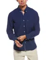 Tailorbyrd Solid Melange Performance Shirt In Blue