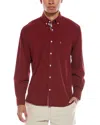 Tailorbyrd Solid Melange Performance Shirt In Brown