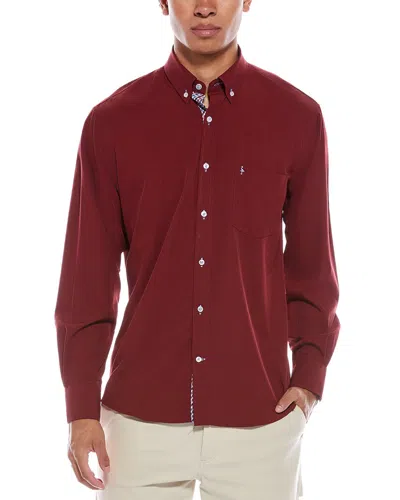 Tailorbyrd Solid Melange Performance Shirt In Brown