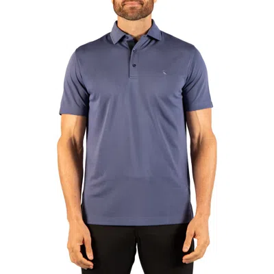 Tailorbyrd Solid Modal Blend Polo In Gray Blue