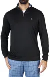 Tailorbyrd Quarter Zip Pullover In Black