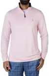 Tailorbyrd Quarter Zip Pullover In Lt. Pink