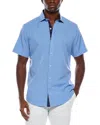 Tailorbyrd Solid Performance Shirt In Blue