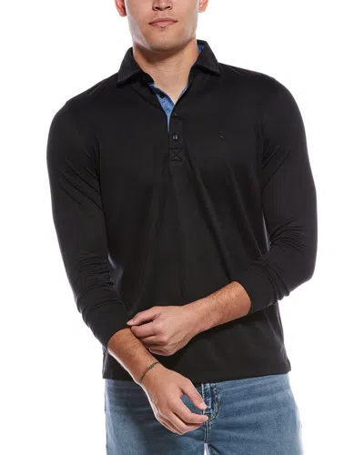 Tailorbyrd Solid Polo Shirt In Black