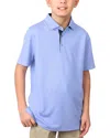Tailorbyrd Kids' Solid Knit Polo In Blue