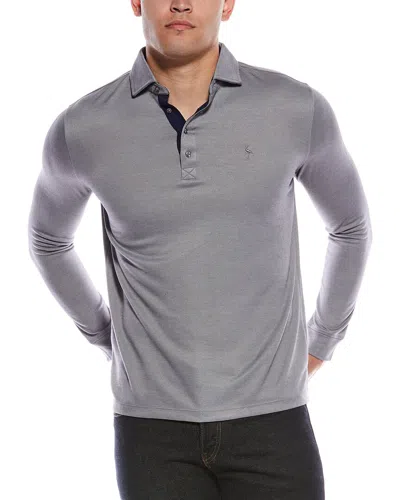 Tailorbyrd Solid Polo Shirt In Gray