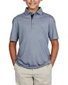 Tailorbyrd Kids' Solid Knit Polo In Gray