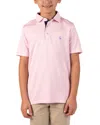 Tailorbyrd Kids' Solid Knit Polo In Pink