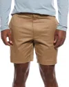 Tailorbyrd Stretch Cotton Performance Shorts In Brown