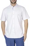 Tailorbyrd Solid Knit Short Sleeve Shirt In White