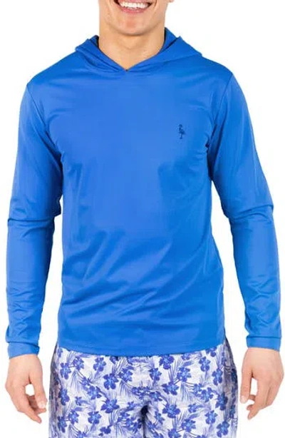 Tailorbyrd Spf 30+ Long Sleeve Hooded Rashguard In Blue
