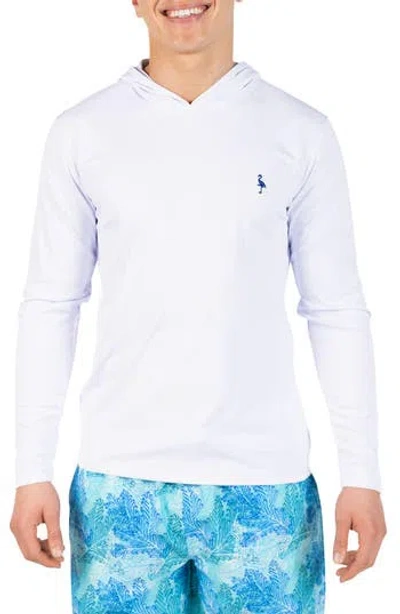 Tailorbyrd Spf 30+ Long Sleeve Hooded Rashguard In White