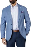 TAILORBYRD STEEL BLUE CROSS DYED SOLID SPORT COAT