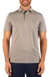 Tailorbyrd Stonewashed Polo In Lt Grey
