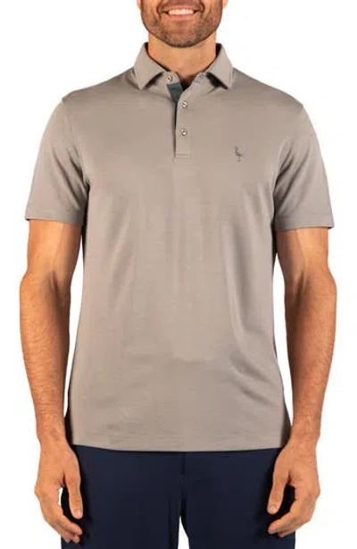 Tailorbyrd Stonewashed Polo In Lt Grey