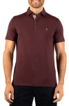 Tailorbyrd Stonewashed Polo In Wine