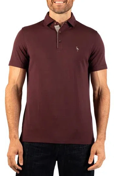 Tailorbyrd Stonewashed Polo In Wine