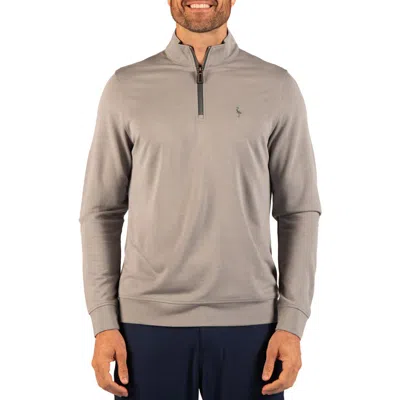 Tailorbyrd Stonewashed Quarter Zip Pullover In Gray
