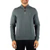 Tailorbyrd Stonewashed Quarter Zip Pullover In Storm Teal