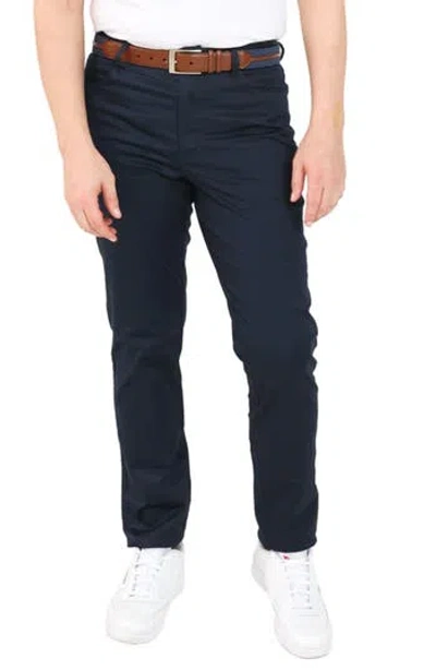 Tailorbyrd Stretch Cotton Chino Pants In Blue