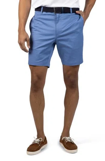 Tailorbyrd Stretch Cotton Performance Shorts In Blue