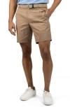 Tailorbyrd Stretch Cotton Performance Shorts In Neutral