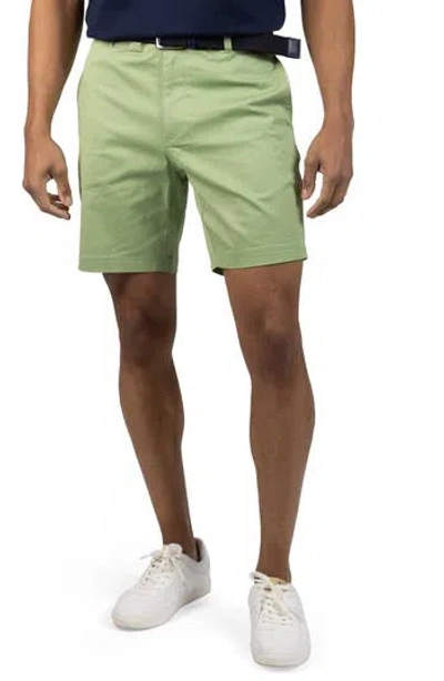 Tailorbyrd Stretch Cotton Performance Shorts In Green