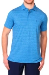 Tailorbyrd Stripe Performance Polo In Blue