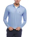 Tailorbyrd Stripes Performance 1/4-zip Pullover In Animal Print
