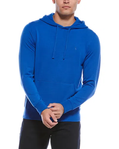 Tailorbyrd Sueded Fleece Hoodie In Blue