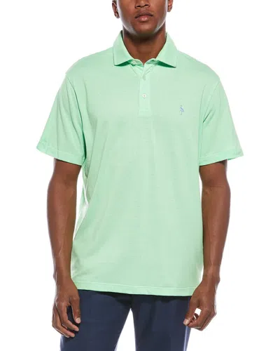 Tailorbyrd Super Soft Yarn-dye Stripes Slub Polo Shirt In Blue