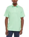 Tailorbyrd Super Soft Yarn-dye Stripes Slub Polo Shirt In Blue
