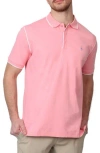 Tailorbyrd Supersoft Interlock Polo In Coral Reef