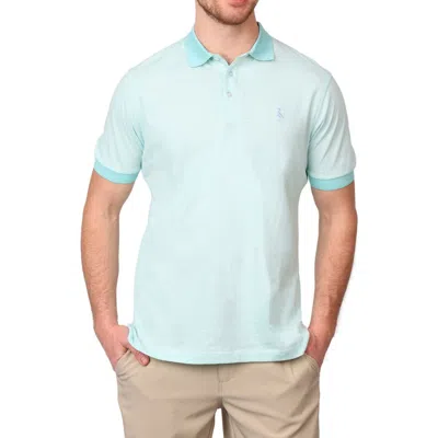 Tailorbyrd Supersoft Stripe Yarn Dye Polo In Spearmint