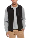 Tailorbyrd Sweater Knit Full Zip Vest In Black