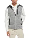 Tailorbyrd Sweater Knit Full Zip Vest In Multi