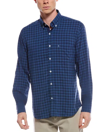 TAILORBYRD TAILORBRYD GINGHAM PRINTED PERFORMANCE SHIRT