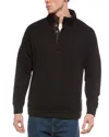 Tailorbyrd Tailorbryd Hidden Snap Quilted Pullover In Black