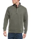 Tailorbyrd Tailorbryd Hidden Snap Quilted Pullover In Green