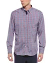 Tailorbyrd Tailorbryd Multi Check Printed Performance Shirt In Blue