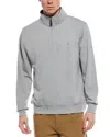 Tailorbyrd Tailorbryd Textured Knit Performance 1/4-zip Pullover In Gray