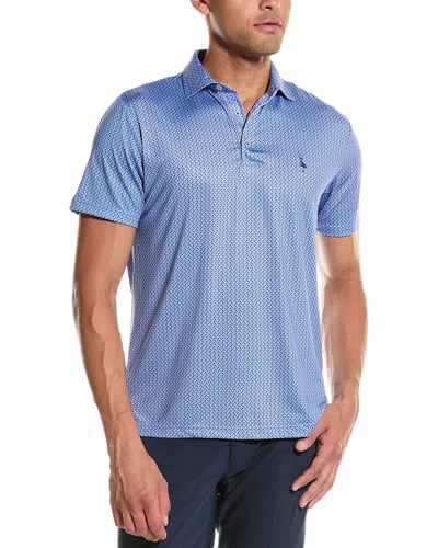 Tailorbyrd Tees Printed Performance Polo Shirt In Blue