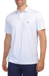 TAILORBYRD TAILORBYRD TENNIS RACKET PRINT PERFORMANCE POLO