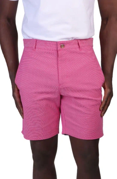 Tailorbyrd Textured Dobby Chino Shorts In Pink