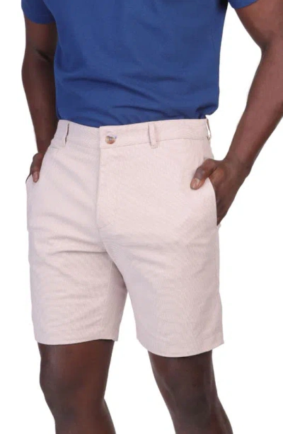 Tailorbyrd Textured Dobby Chino Shorts In Khaki