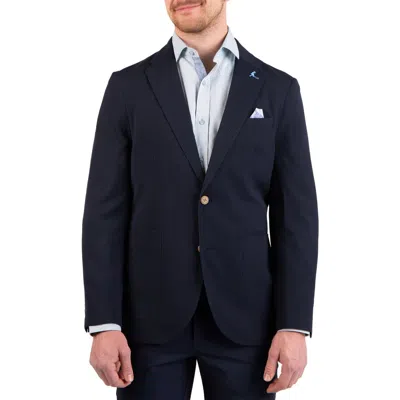 Tailorbyrd Textured Stripe Seersucker Sport Coat In Blue
