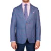Tailorbyrd Textured Yarn Dyed Windowpane Sport Coat In Blue
