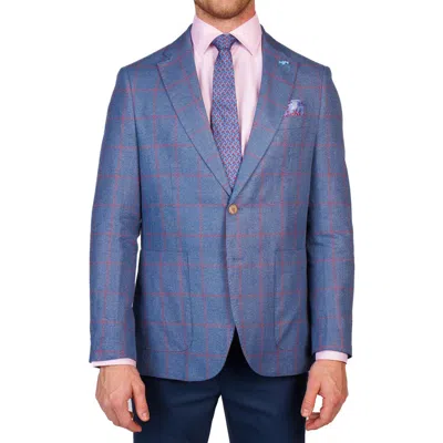 TAILORBYRD TAILORBYRD TEXTURED YARN DYED WINDOWPANE SPORT COAT