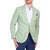 Tailorbyrd Textured Yarn Dyed Windowpane Sport Coat In Olive